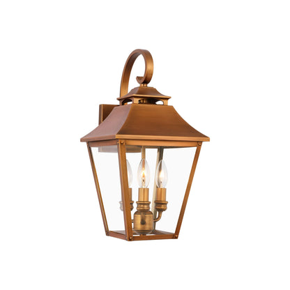 Galena Outdoor Wall Light in Natural Copper (19-Inch).