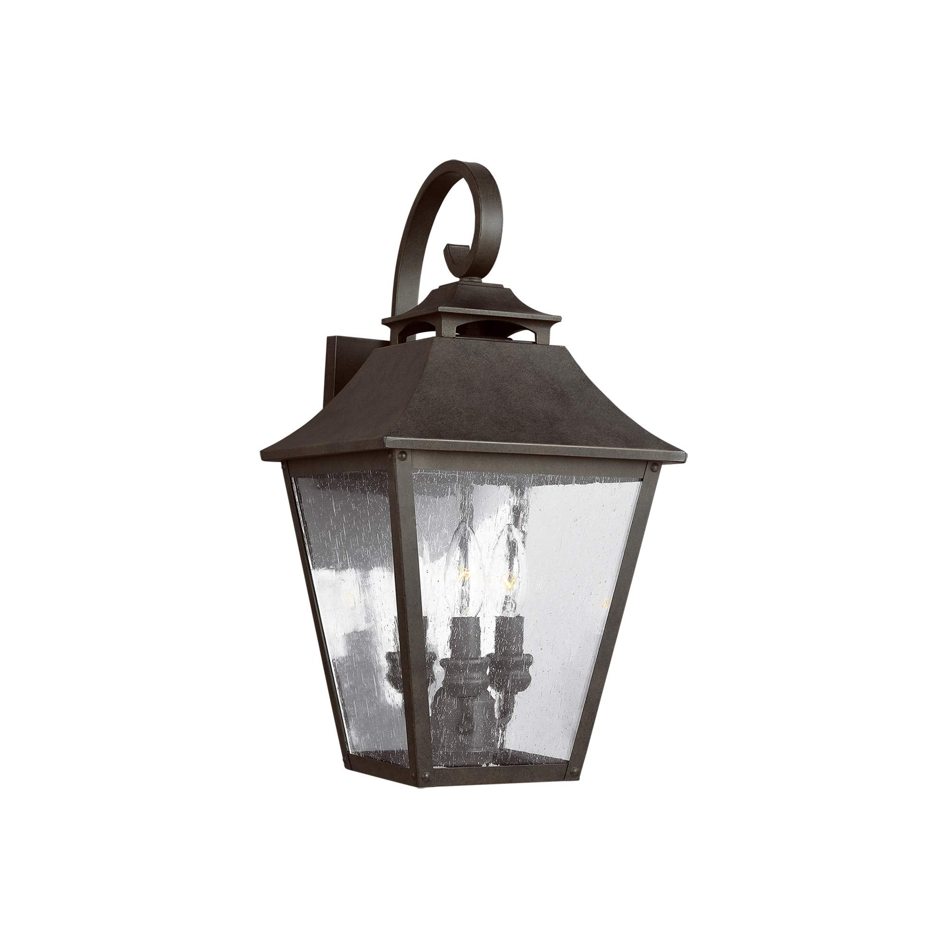 Galena Outdoor Wall Light in Sable (Medium).