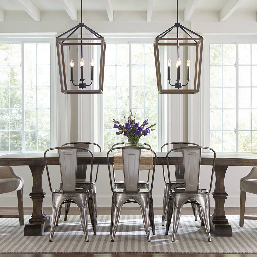 Gannet Chandelier in dining room.