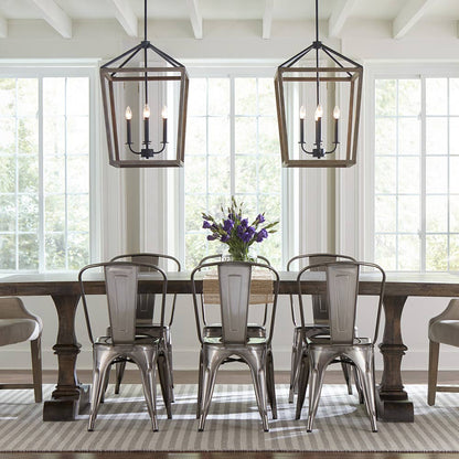 Gannet Chandelier in dining room.