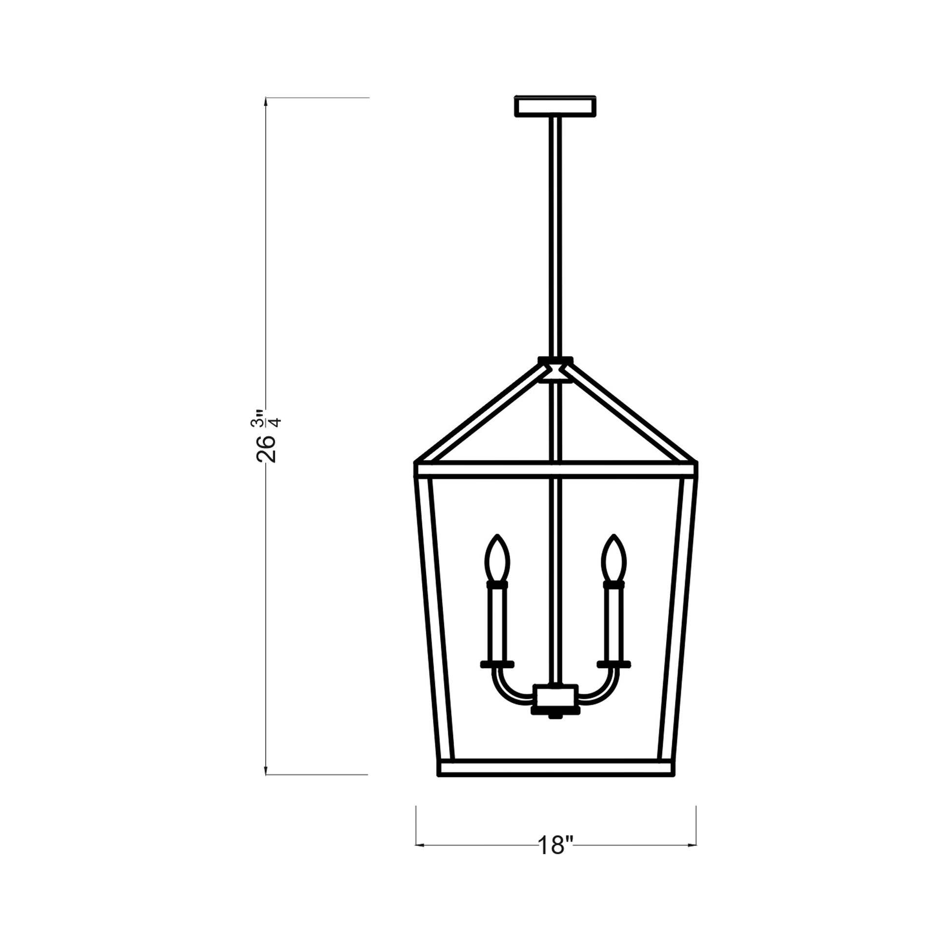 Gannet Chandelier - line drawing.