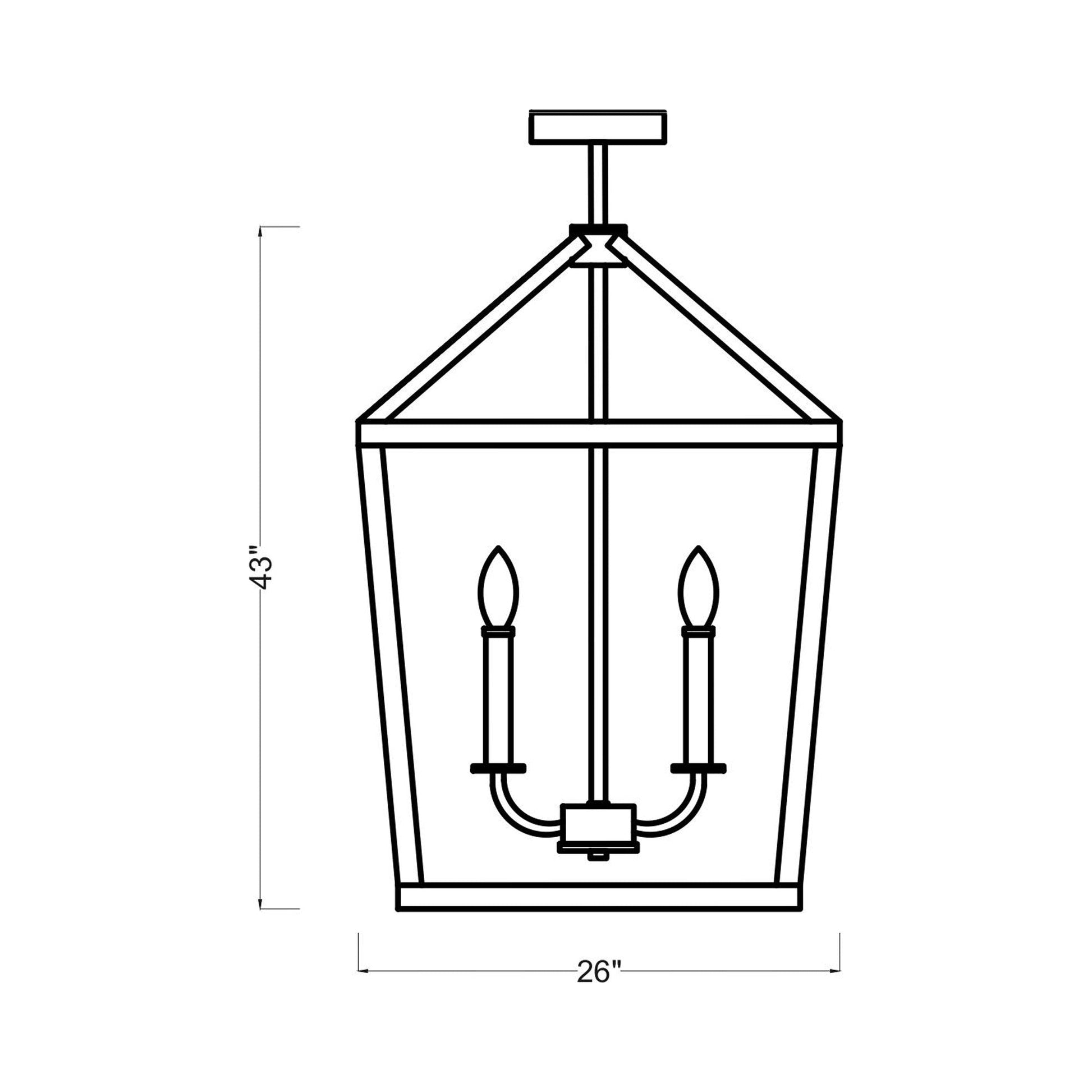 Gannet Chandelier - line drawing.