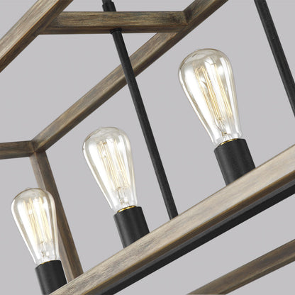 Gannet Linear Chandelier in Detail.