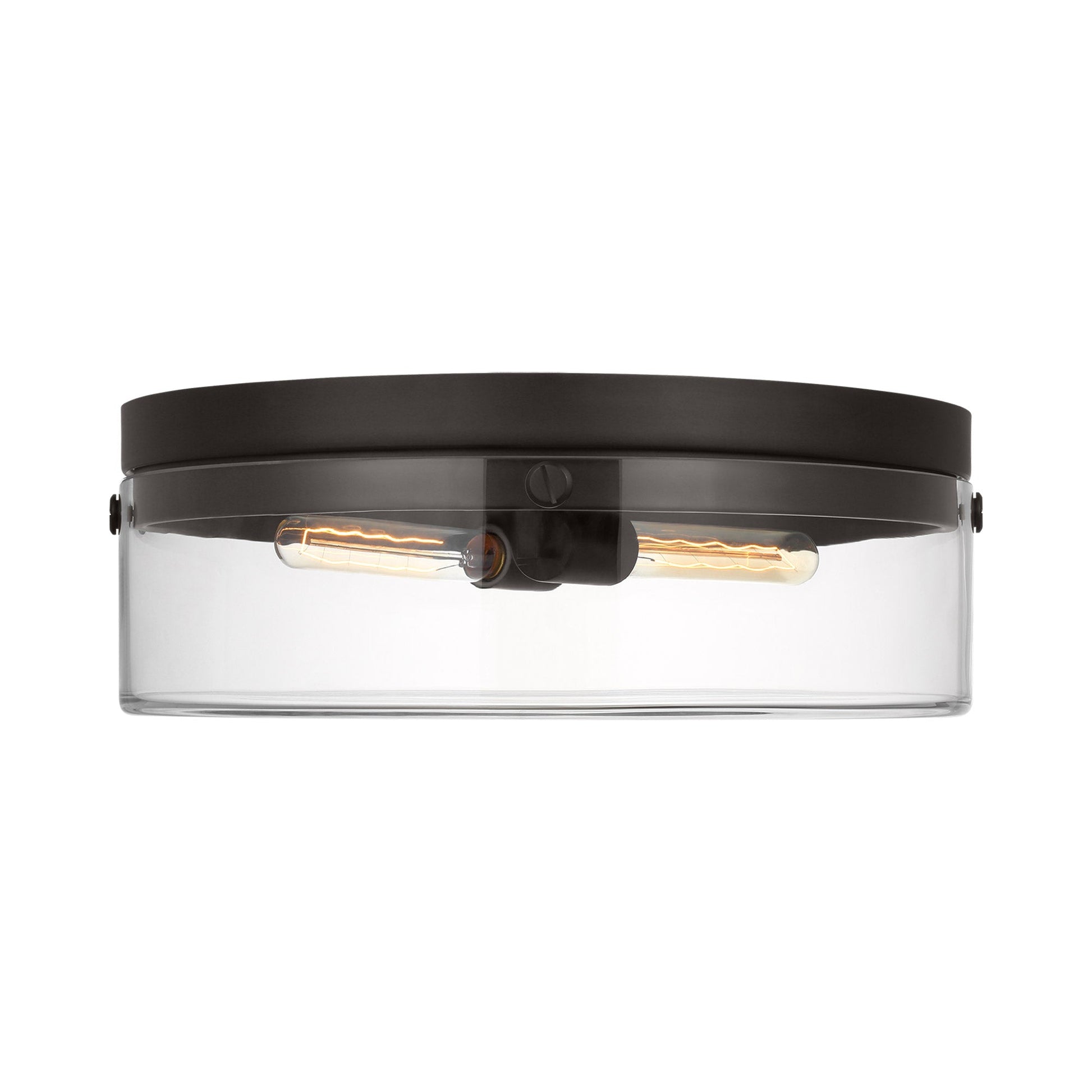 Garrett Flush Mount Ceiling Light in Aged Iron (Large).