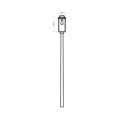 Glenview Outdoor Post Light - line drawing.