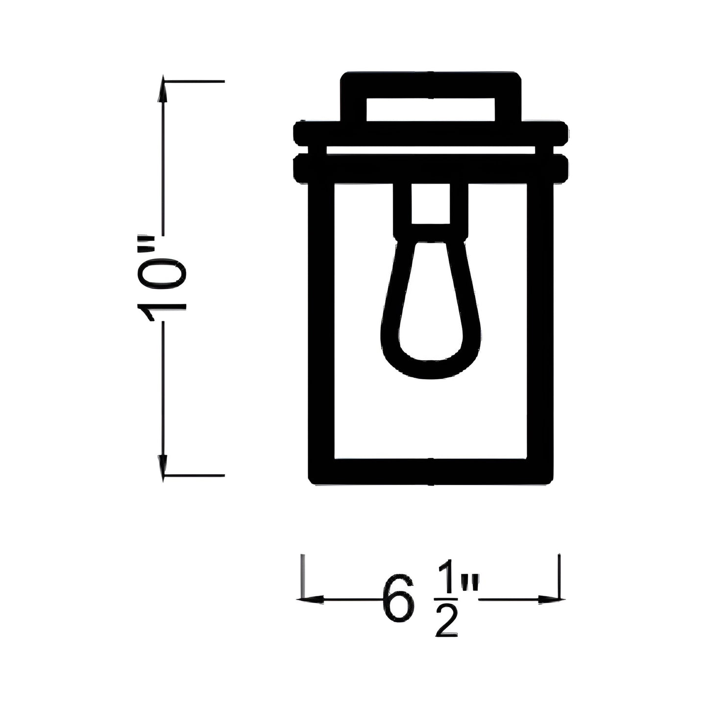 Glenview Outdoor Wall Light - line drawing.