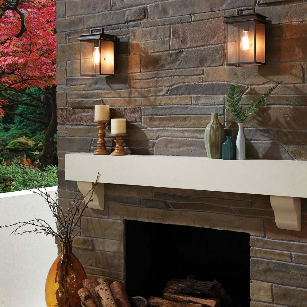 Glenview Outdoor Wall Light in Outside Area.