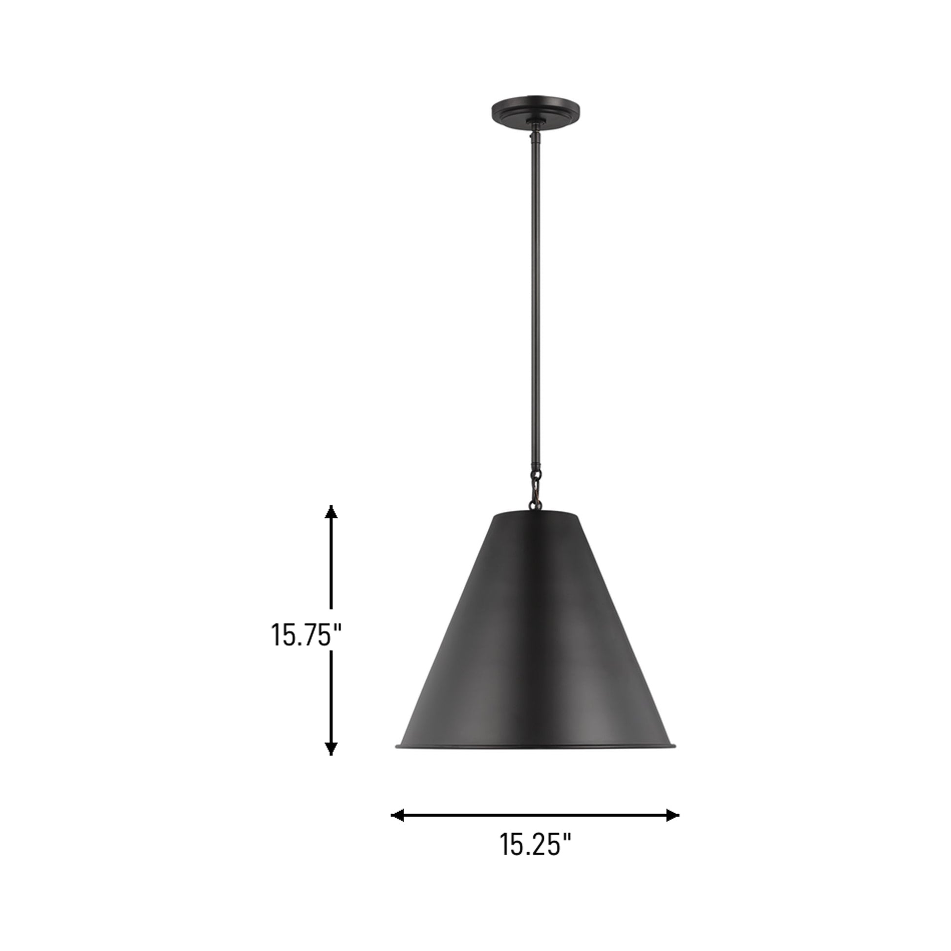 Gordon Pendant Light - line drawing.
