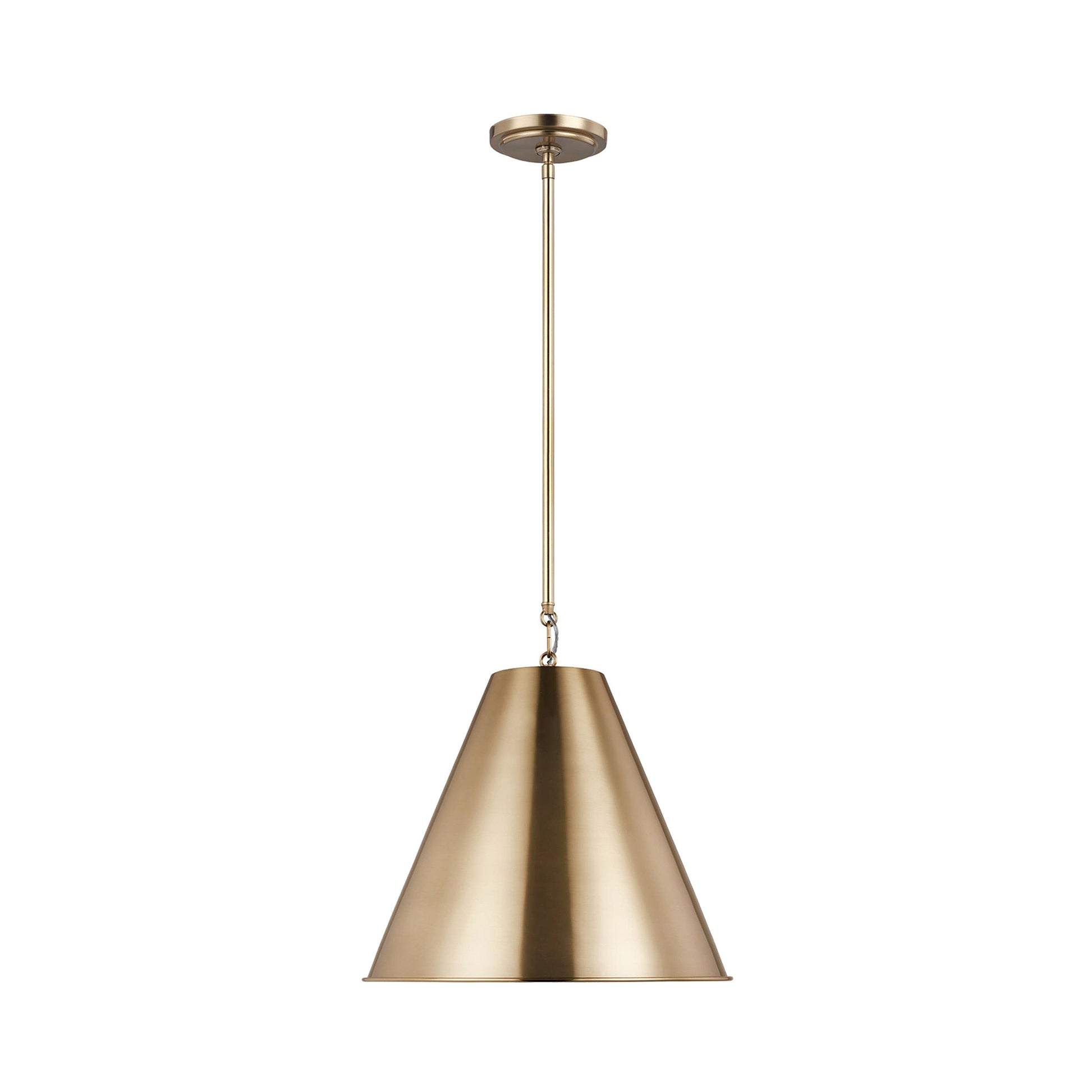 Gordon Pendant Light in Satin Brass.