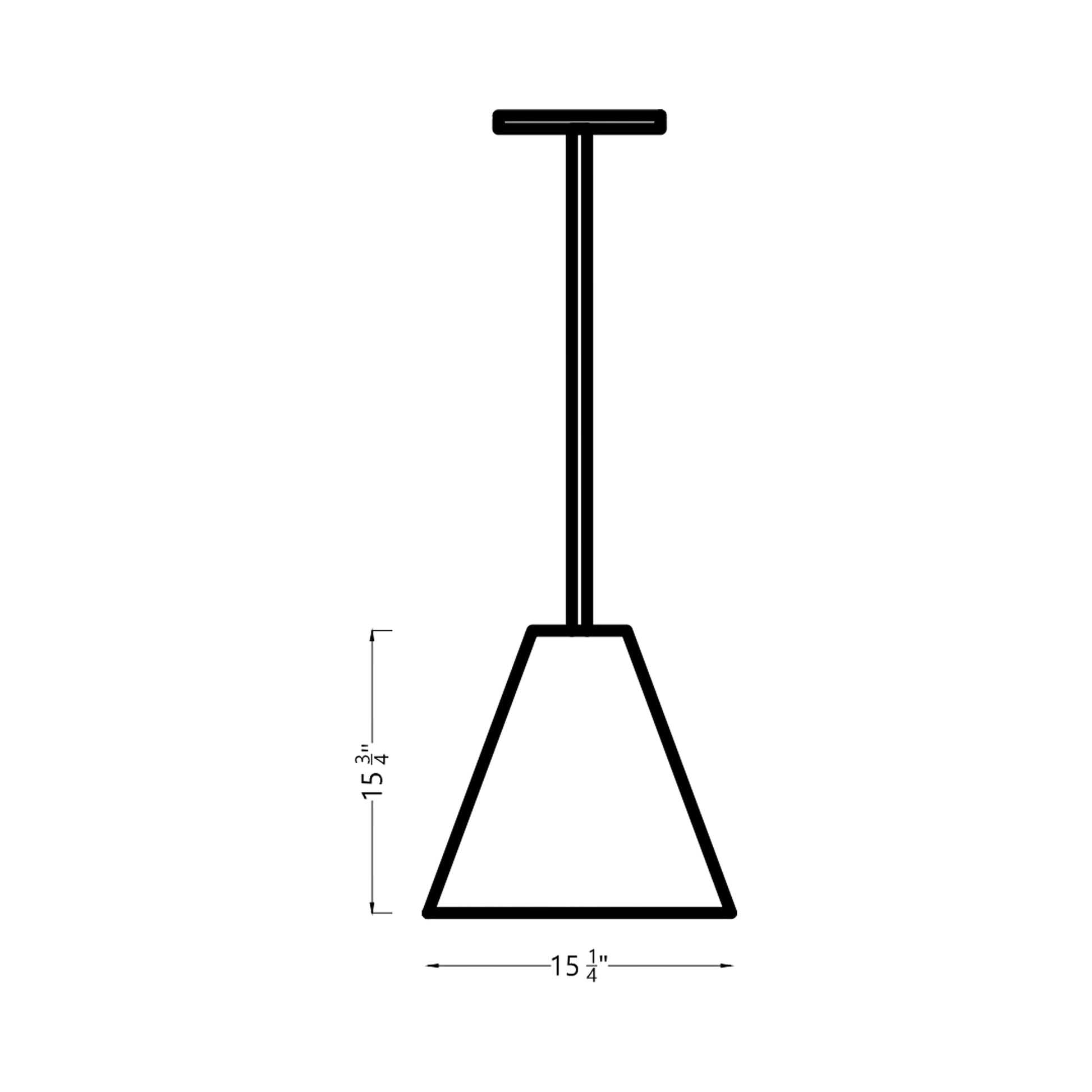 Gordon Pendant Light - line drawing.