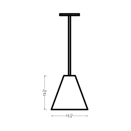 Gordon Pendant Light - line drawing.