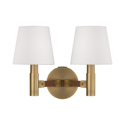 Grayson Wall Light in Time Worn Brass (12.88-Inch).