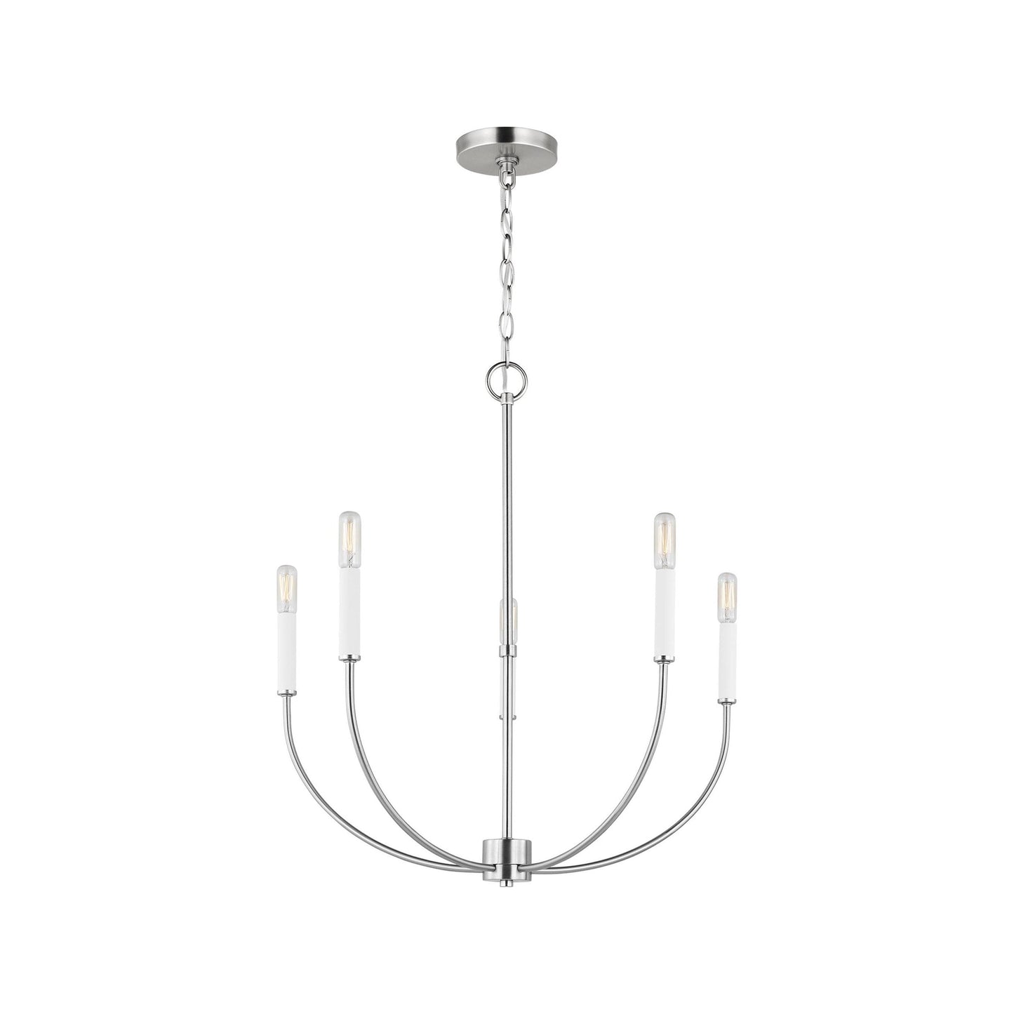 Greenwich Chandelier in Brushed Nickel (5-Light).