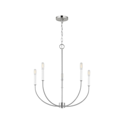 Greenwich Chandelier in Brushed Nickel (5-Light).