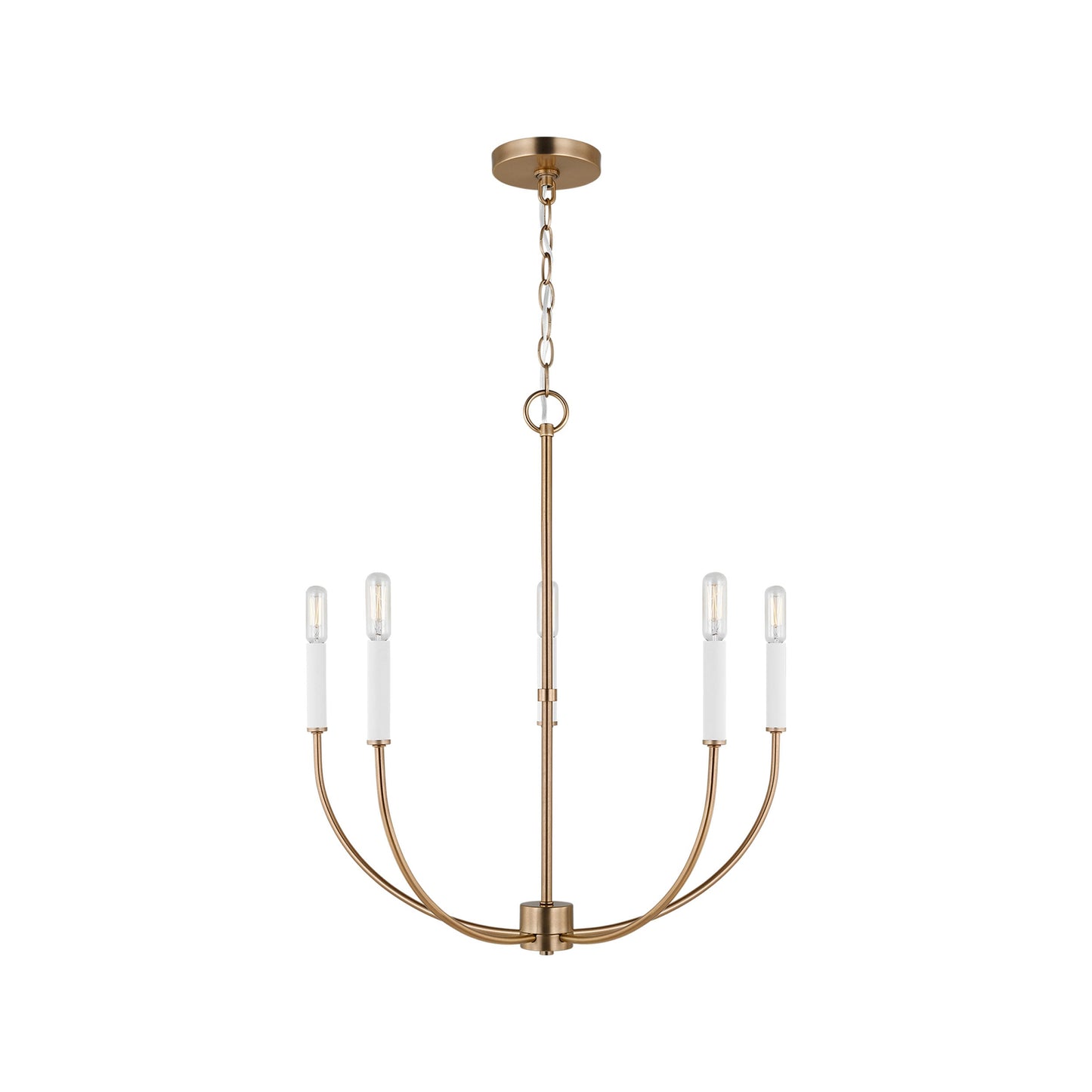 Greenwich Chandelier in Satin Brass (5-Light).
