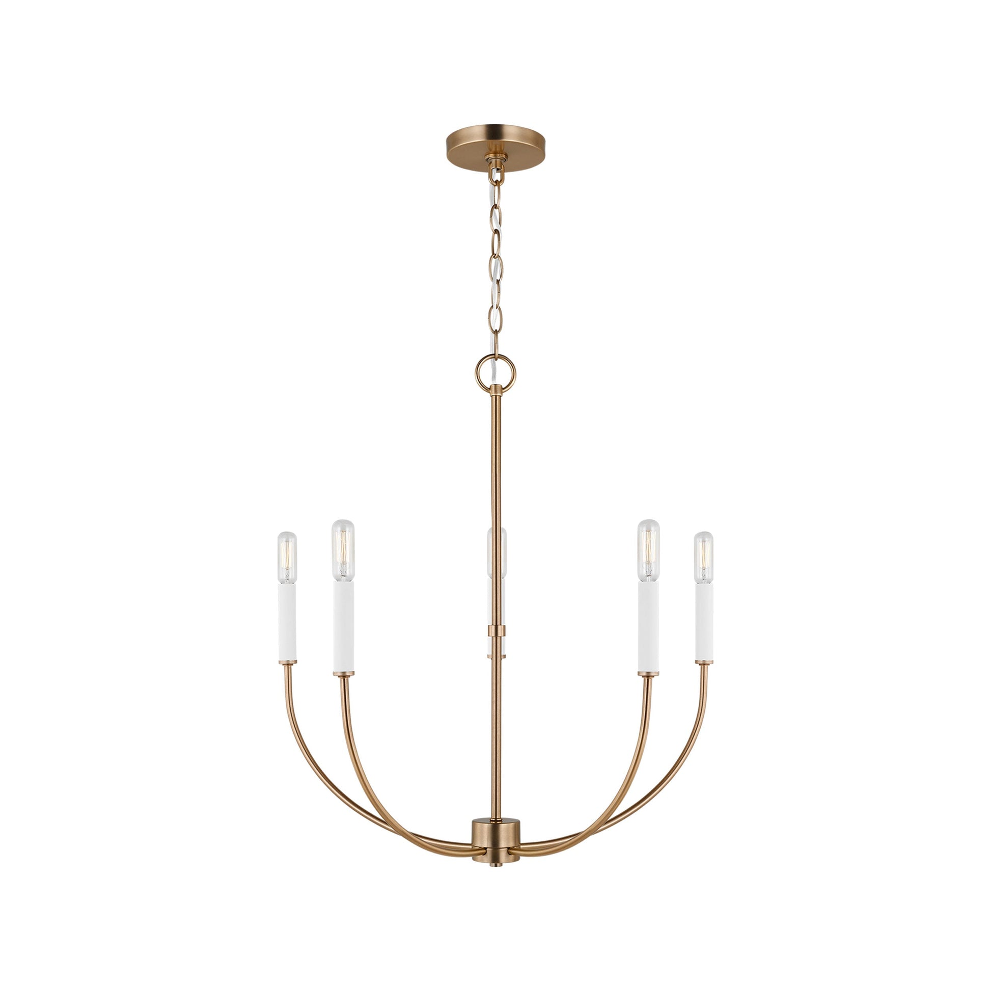 Greenwich Chandelier in Satin Brass (5-Light).