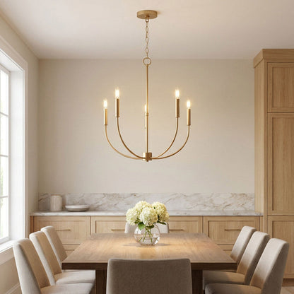 Greenwich Chandelier in dining room.