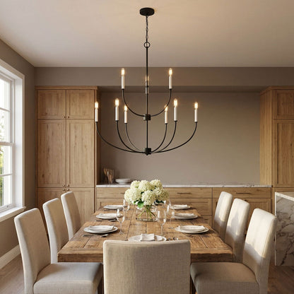 Greenwich Chandelier in dining room.