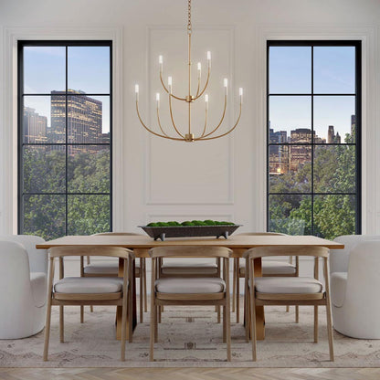 Greenwich Chandelier in dining room.