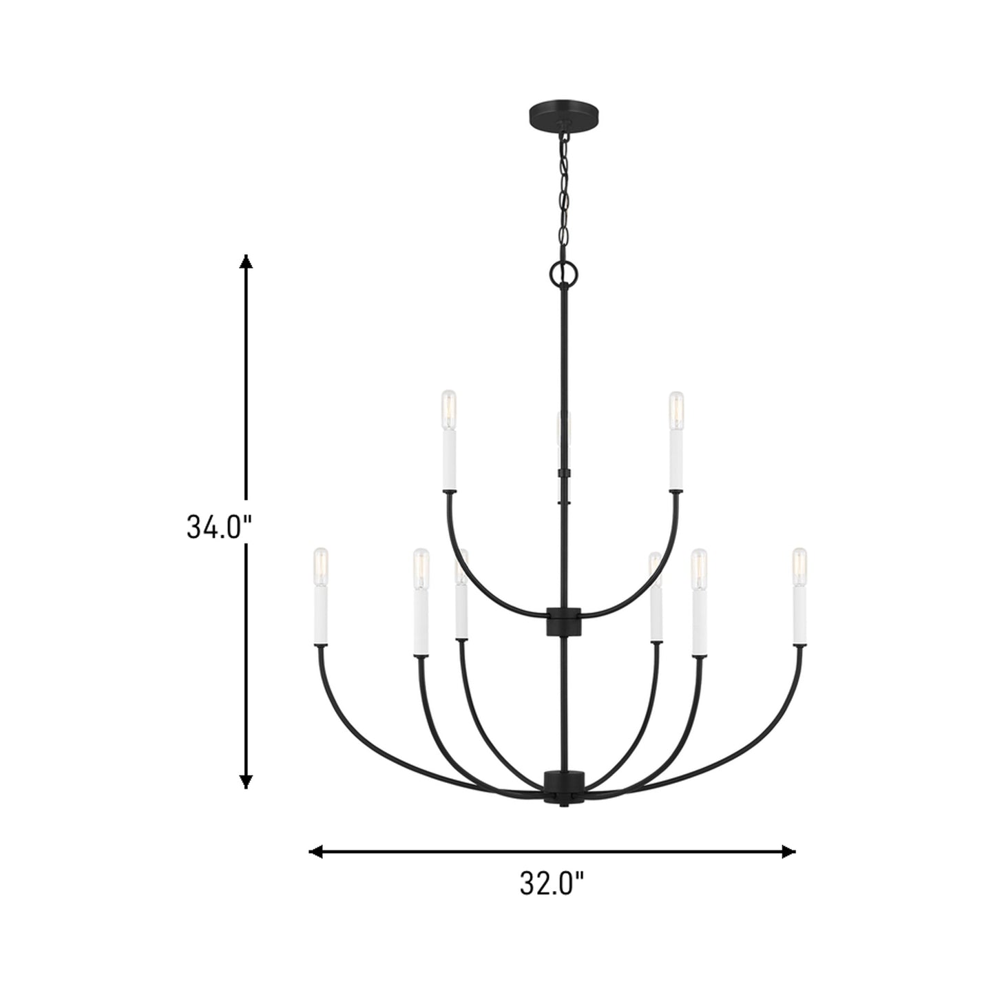 Greenwich Chandelier - line drawing.