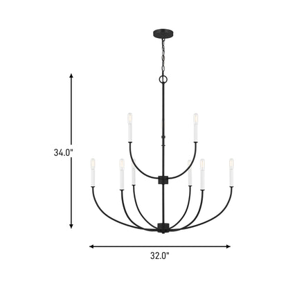 Greenwich Chandelier - line drawing.