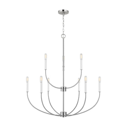 Greenwich Chandelier in Brushed Nickel (9-Light).