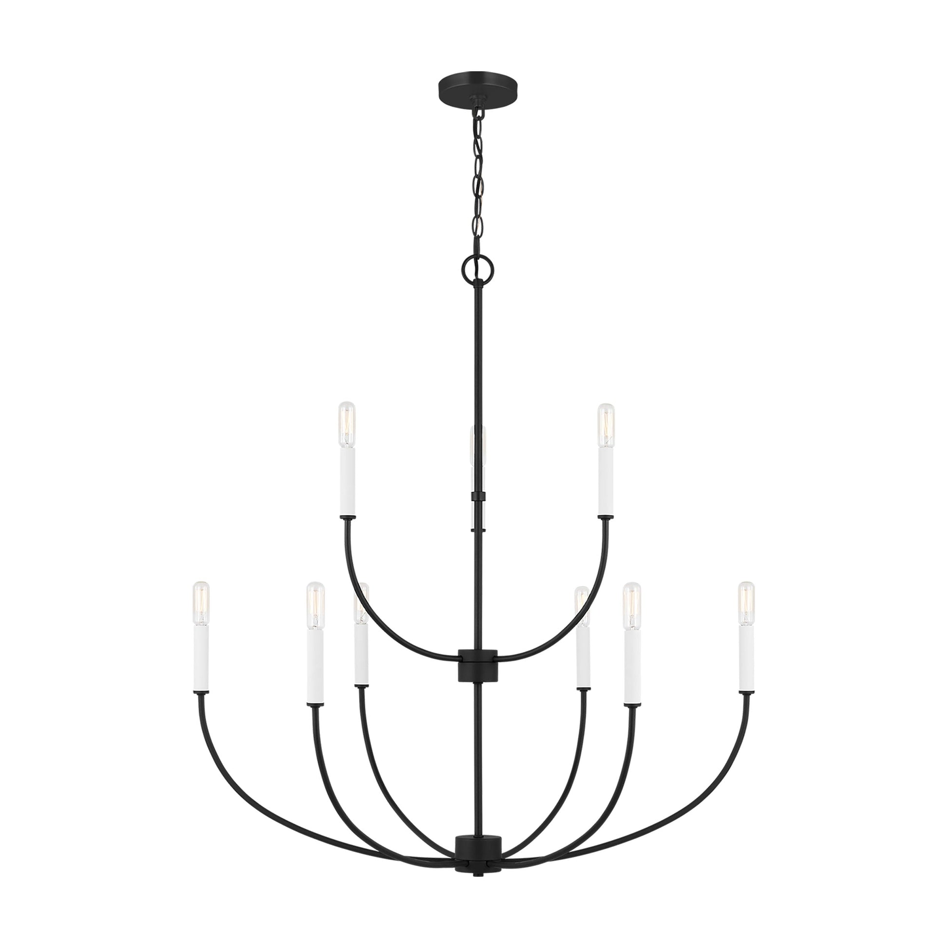 Greenwich Chandelier in Midnight Black (9-Light).