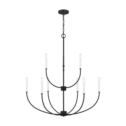 Greenwich Chandelier in Midnight Black (9-Light).
