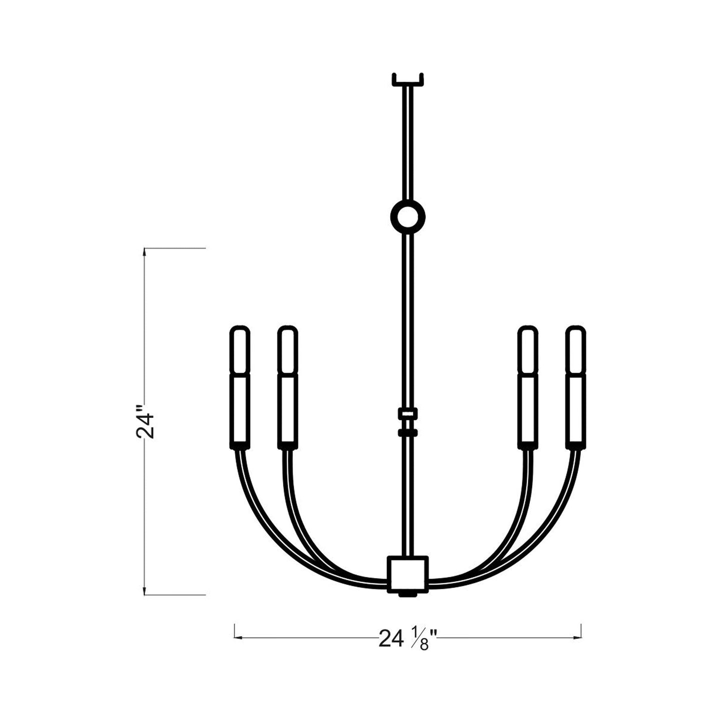 Greenwich Chandelier - line drawing.