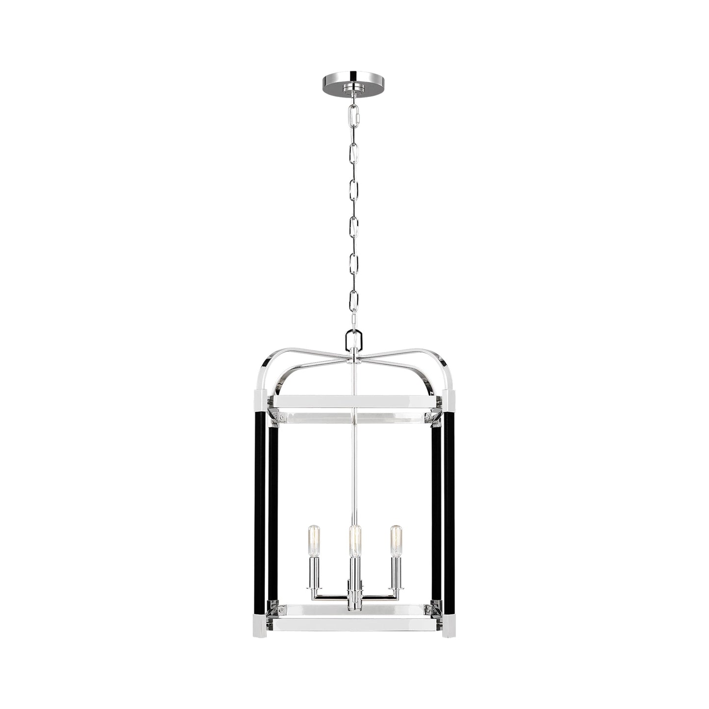 Hadley Lantern Pendant Light in Polished Nickel (Medium).