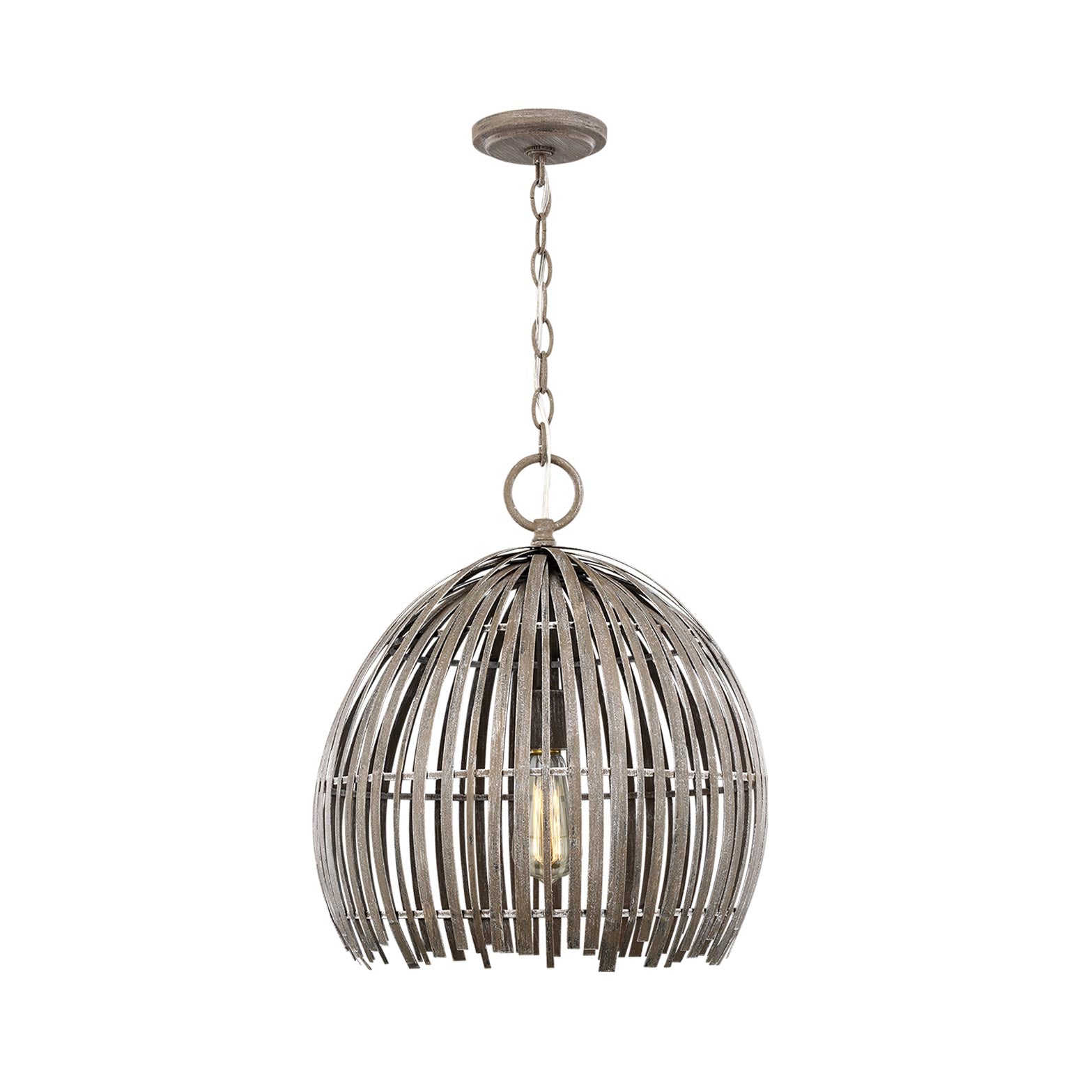Hanalei Pendant Light in Washed Pine (Medium).
