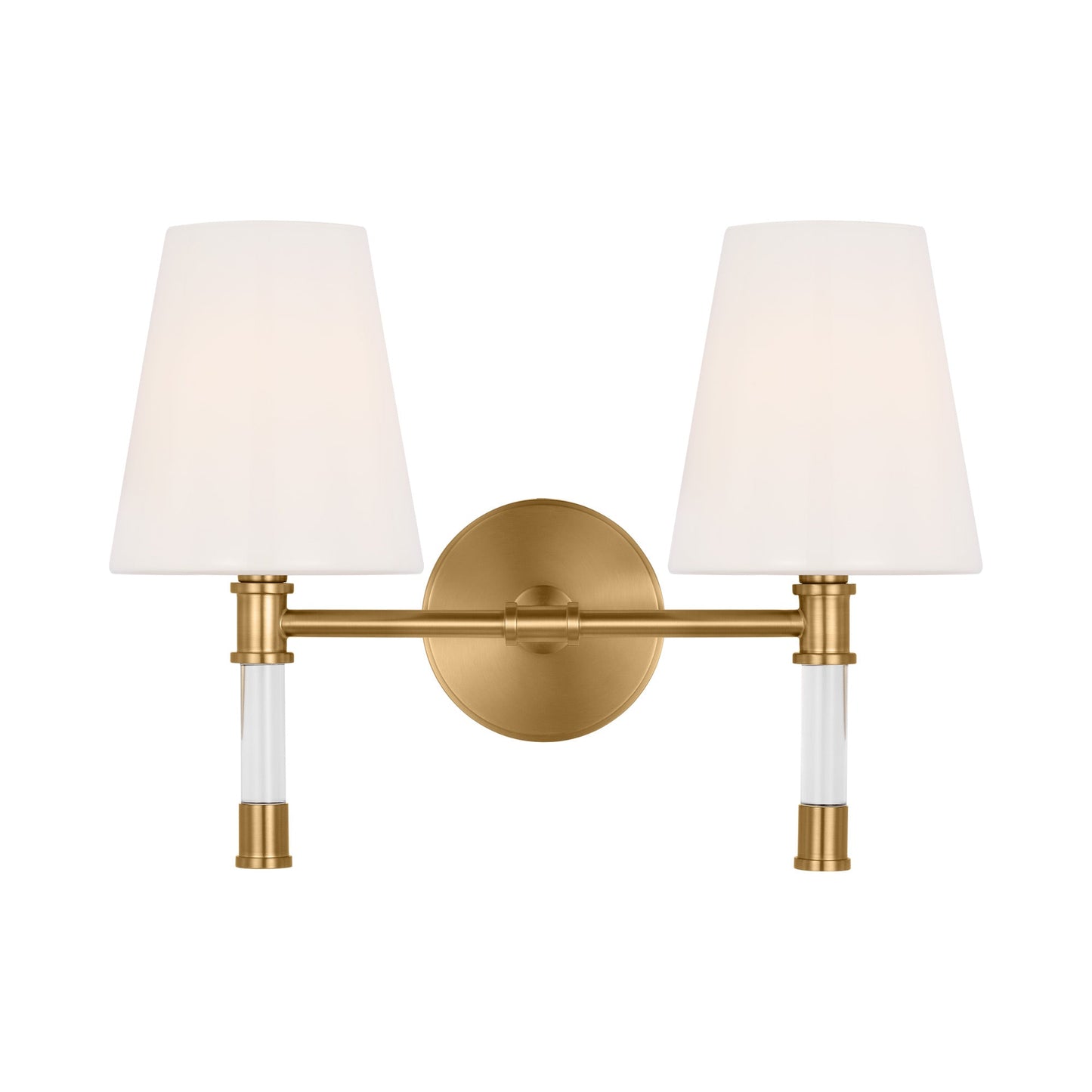 Hanover Bath Wall Light in Burnished Brass (2-Light).