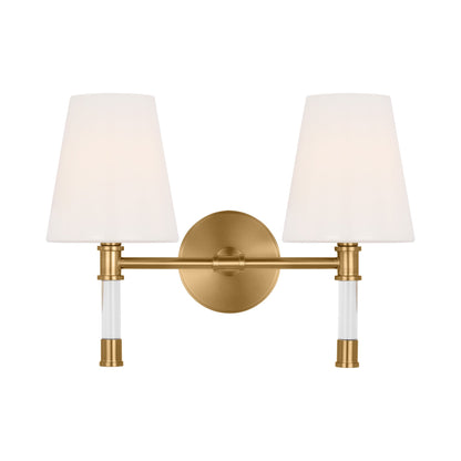 Hanover Bath Wall Light in Burnished Brass (2-Light).