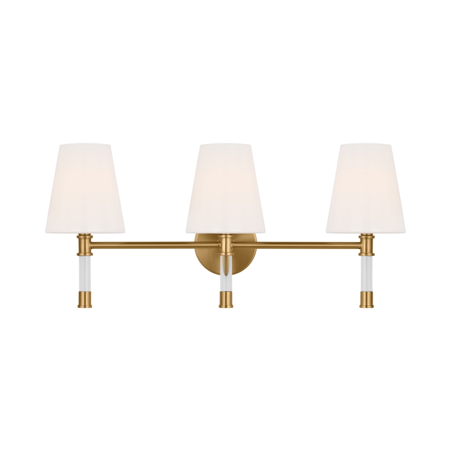 Hanover Bath Wall Light in Burnished Brass (3-Light).