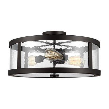 Harrow Semi-Flush Mount Ceiling Light in Oil Rubbed Bronze (Large).