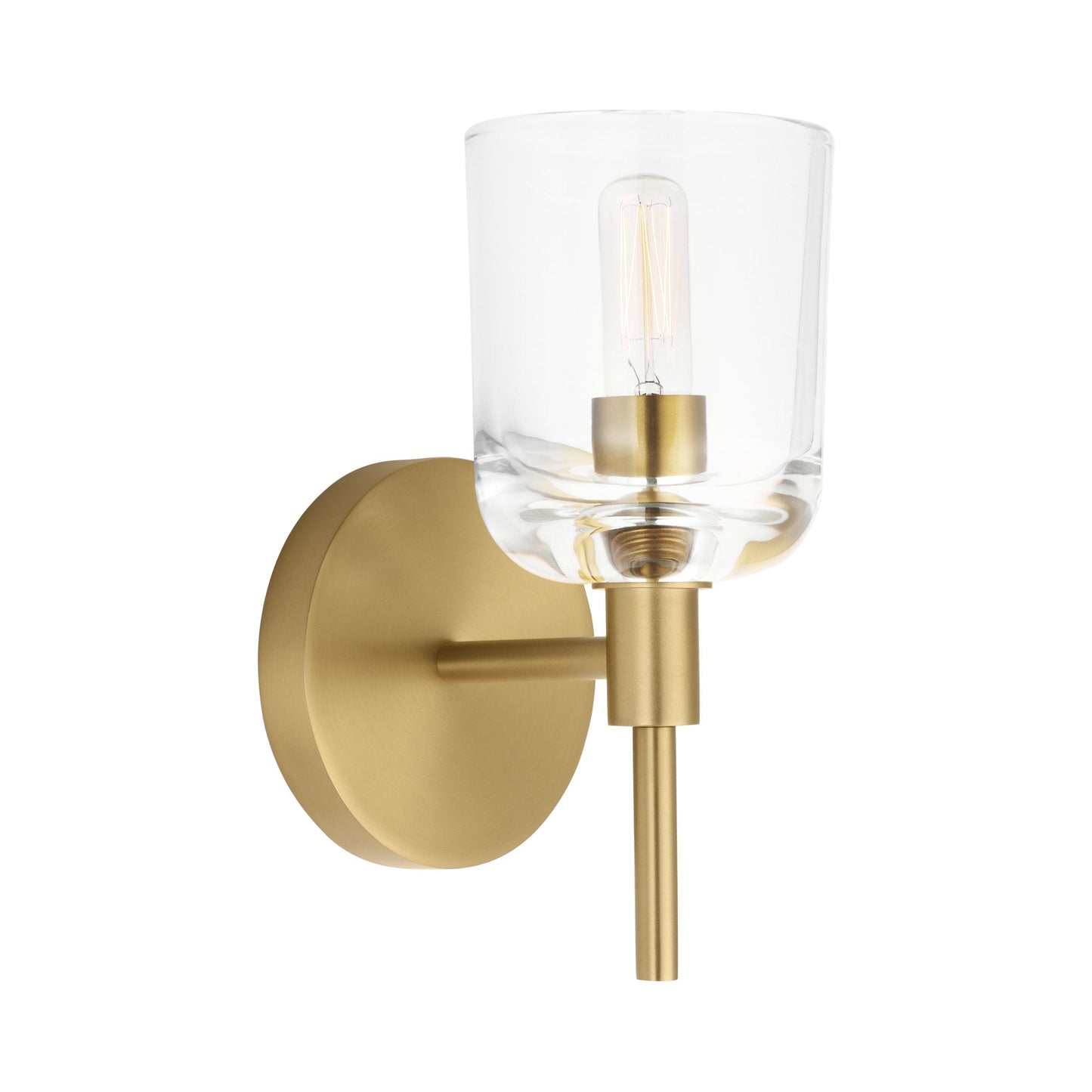 Hartley Wall Light in Burnished Brass.
