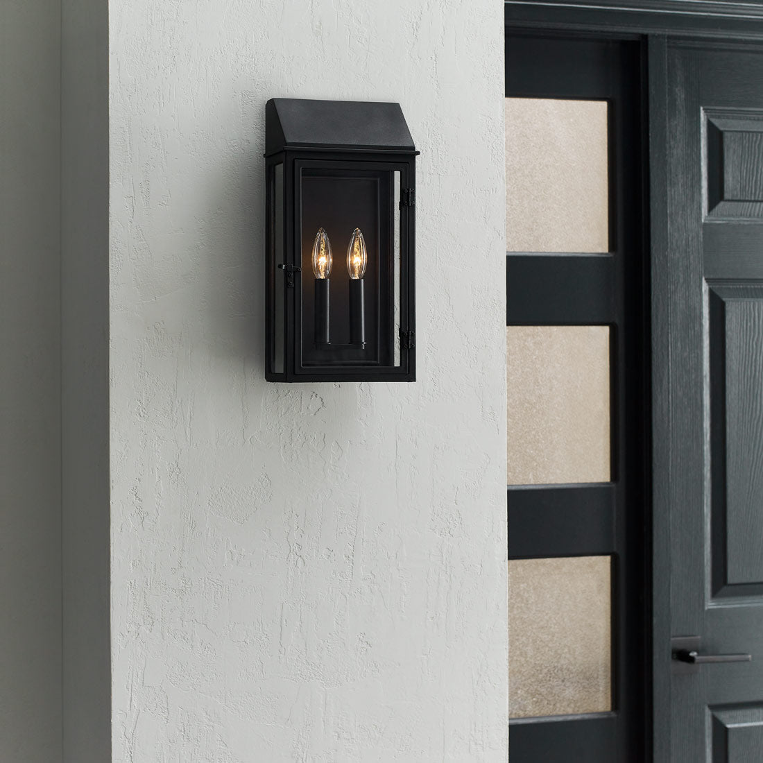 Hingham Outdoor Wall Light in Outside Area.