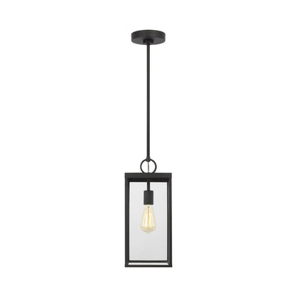 Howell Outdoor Pendant Light in Textured Black.