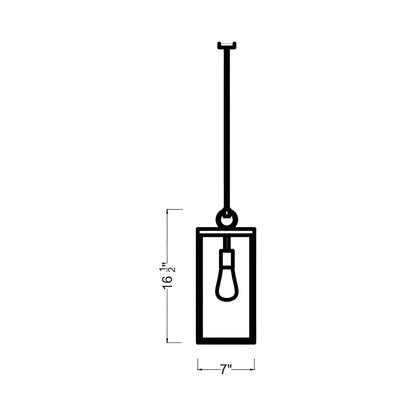 Howell Outdoor Pendant Light - line drawing.