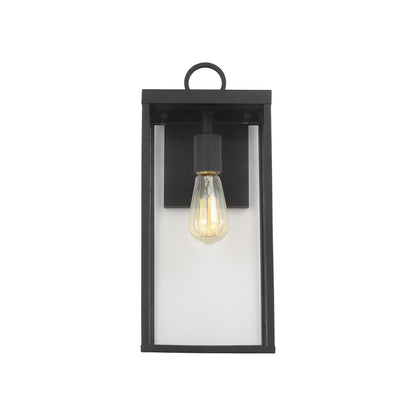 Howell Outdoor Wall Light in Textured Black (Medium).