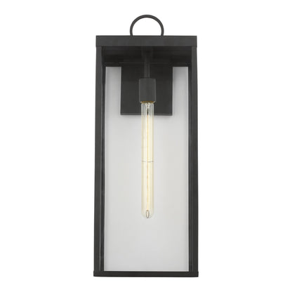 Howell Outdoor Wall Light in Textured Black (X-Large).