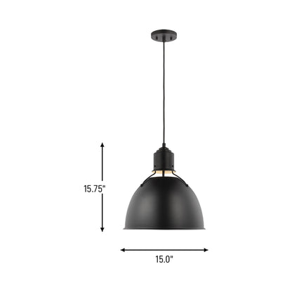 Huey Pendant Light - line drawing.