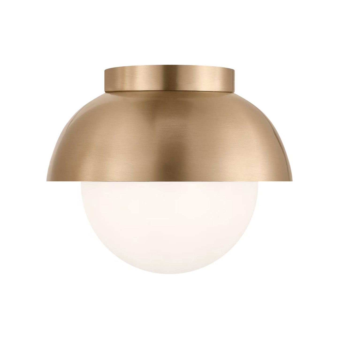 Hyde Flush Mount Ceiling Light in Satin Brass.