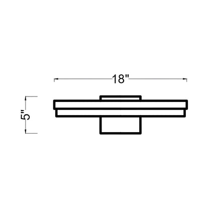 Ismary LED Bath Vanity Light - line drawing.