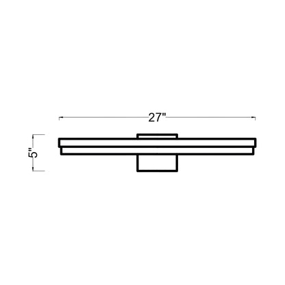 Ismary LED Bath Vanity Light - line drawing.