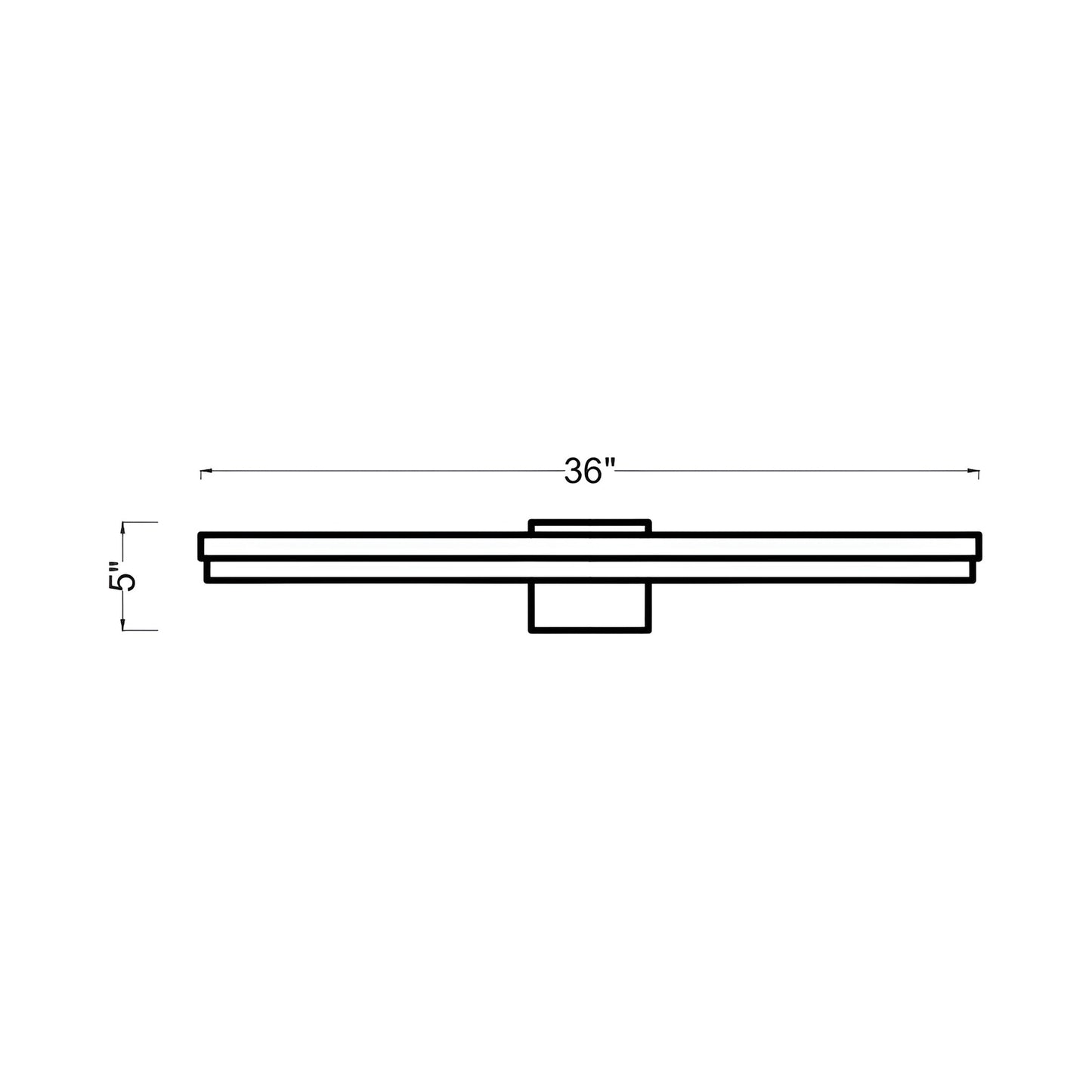Ismary LED Bath Vanity Light - line drawing.