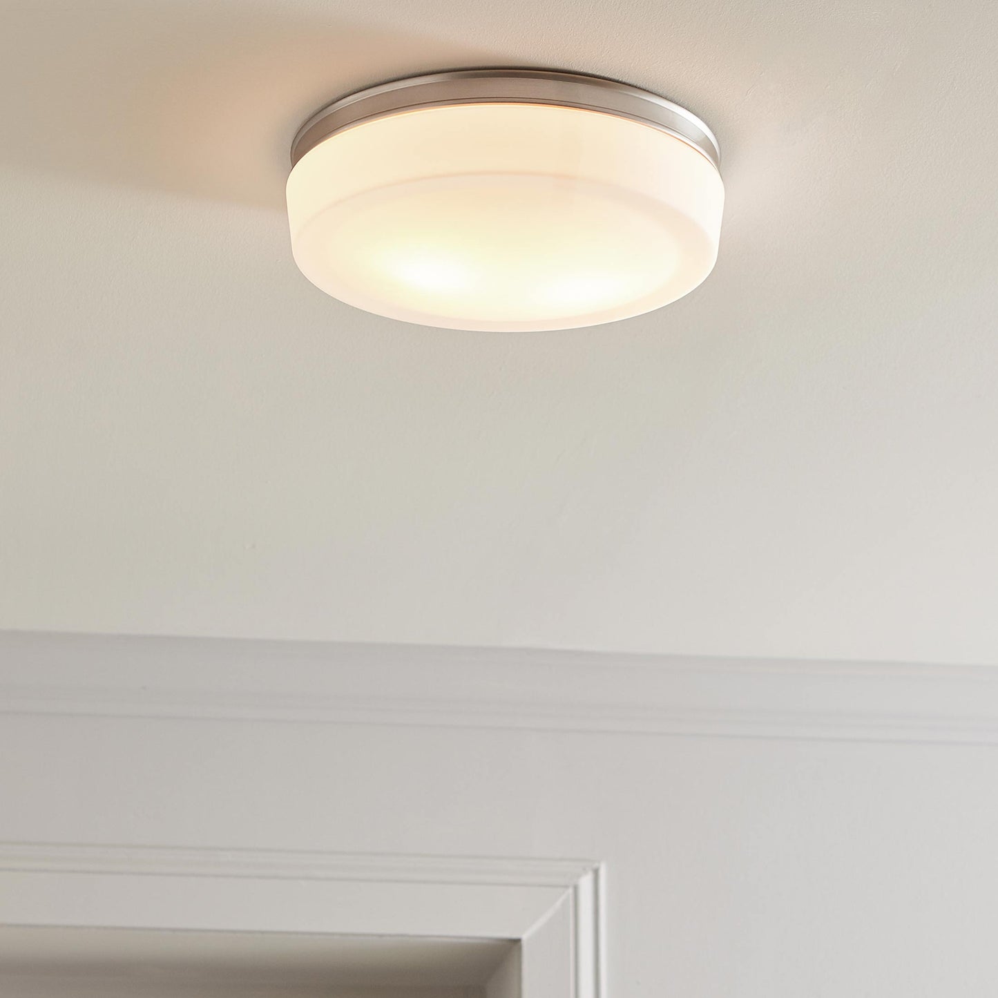 Issen Flush Mount Ceiling Light in living room.