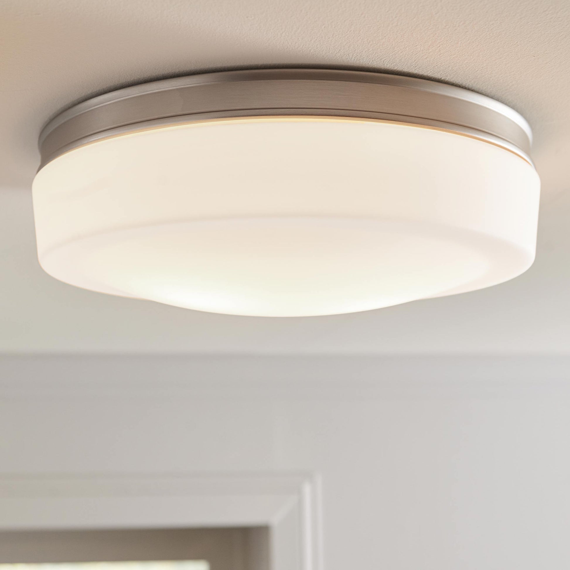 Issen Flush Mount Ceiling Light in living room.