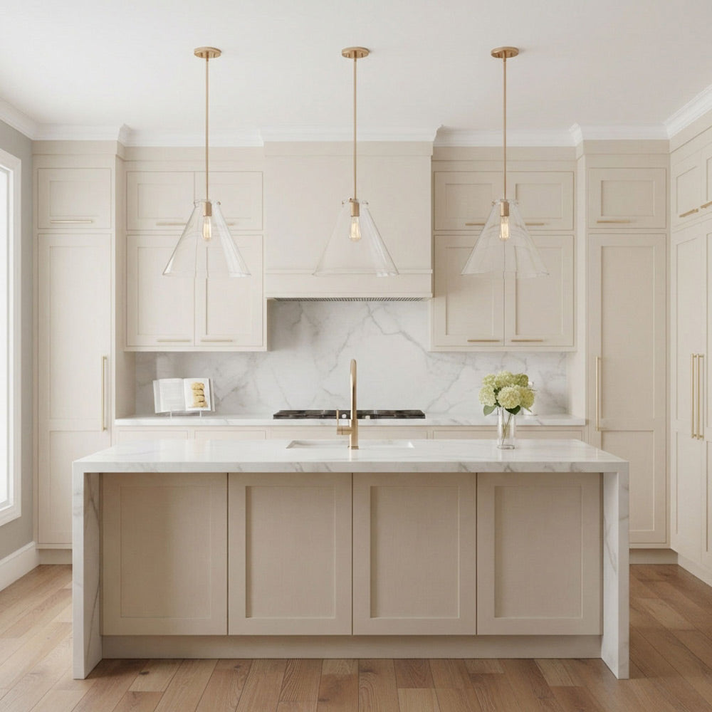 Kate Cone Pendant Light in kitchen.