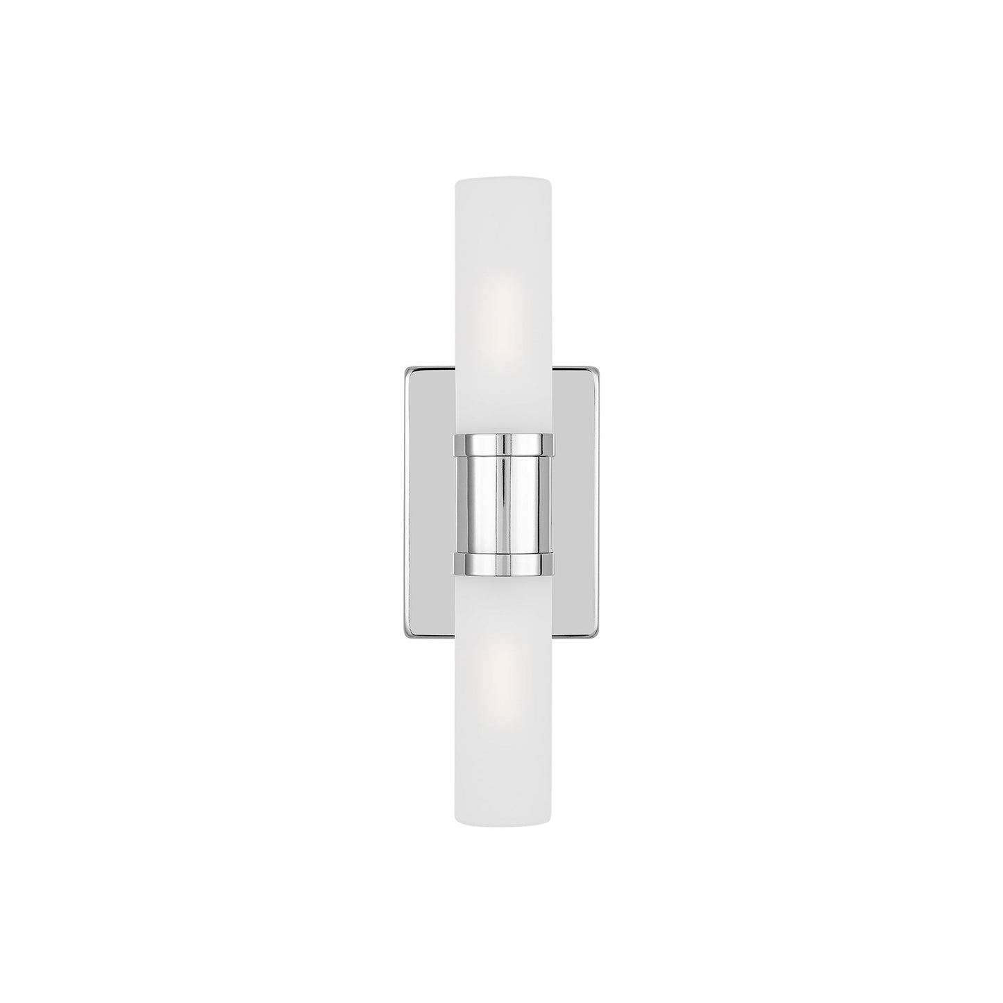 Keaton Bath Wall Light in Chrome/Etched Glass (16-Inch).